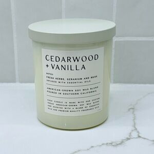 Cedarwood + Vanilla Scented Candle